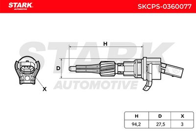 импулсен датчик, колянов вал STARK SKCPS-0360077