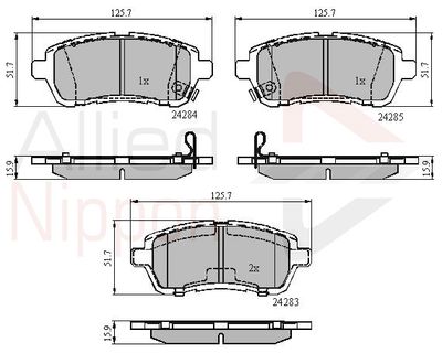 COMLINE ADB31620 Тормозные колодки и сигнализаторы  для SUBARU  (Субару Жуст)