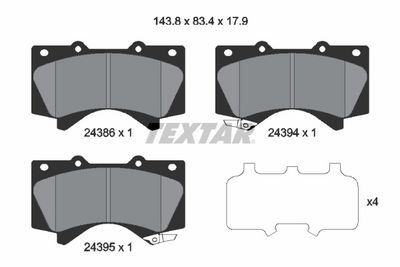 Brake Pad Set, disc brake 2438601