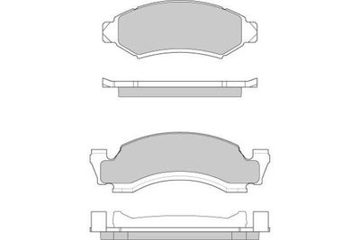 Комплект тормозных колодок, дисковый тормоз E.T.F. 12-0798 для FORD USA BRONCO