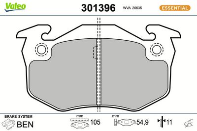 BREMSBELAGSATZ SCHEIBENBREMSE