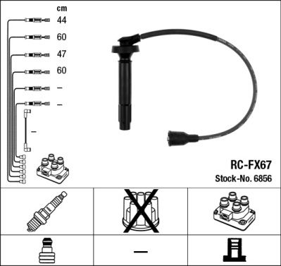 Комплект проводов зажигания NGK 6856 для SUBARU LEGACY