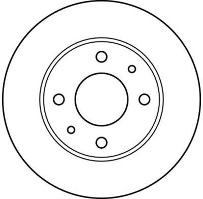 Brake disc Voor Links/Rechts past: NISSAN 100NX, SUNNY I, SUNNY II, SUNNY III 1.4-2.0D 03.82-03.00