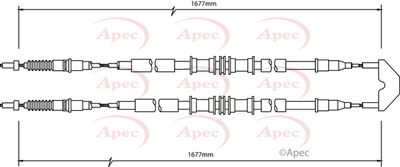 APEC Cable Pull, parking brake CAB1497