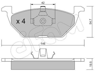Bremsbelagsatz, Scheibenbremse