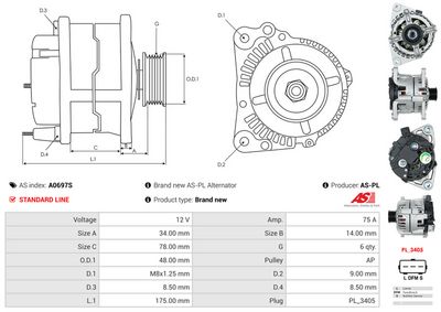 GENERATOR / ALTERNATOR AS-PL A0697S 4