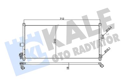 KALE OTO RADYATÖR 345790 Радиатор кондиционера  для NISSAN ALMERA II Hatchback (N16) 1.5