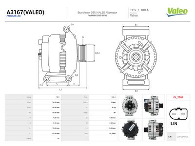 Alternátor AS-PL A3167(VALEO)