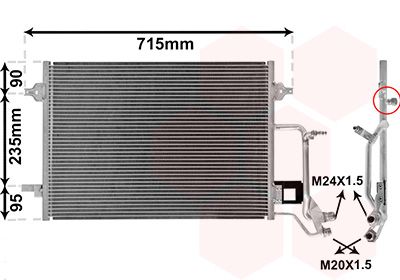VAN WEZEL 03005116 Радиатор кондиционера  для VW PASSAT (Фольцваген Пассат)
