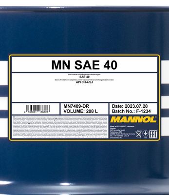 Motorolja MANNOL 7409 SAE 40 208 Liter MN7409-DR