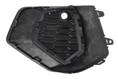 Voorbumper afdekking Voor Rechts (zilveren frame, met parkeersensor gaten, plastic, black-matt) past: AUDI A3 8Y 05.20-02.24