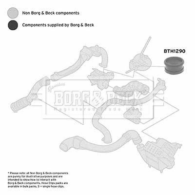 Charge Air Hose Borg & Beck BTH1290