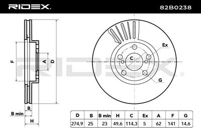 спирачен диск RIDEX