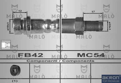 Тормозной шланг AKRON-MALÒ 80263 для FORD TOURNEO