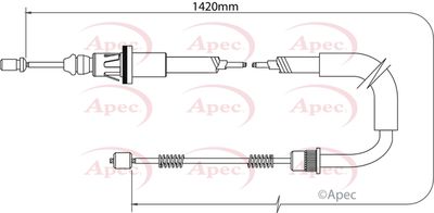 Cable Pull, parking brake APEC CAB1377