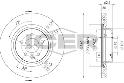 спирачен диск ICER 78BD7364-2