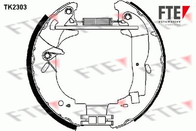 FTE 9110025 Ремкомплект барабанных колодок  для OPEL MOVANO (Опель Мовано)
