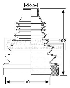 Bellow, drive shaft FIRST LINE FCB6183