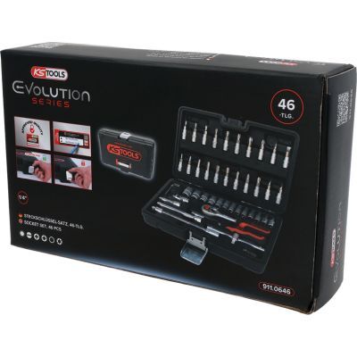 KS Tools Souprava nástrčných klíčů 1/4", 46dílná 911.0646