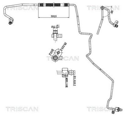 тръбопровод за високо налягане/вакуум, климатизация TRISCAN 9010 29158