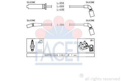 Комплект проводов зажигания FACET 4.9731 для DAEWOO LANOS