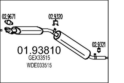 Глушитель выхлопных газов конечный MTS 01.93810 для ROVER MINI