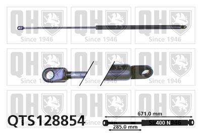 Газовая пружина, крышка багажник QUINTON HAZELL QTS128854 для SAAB 9000