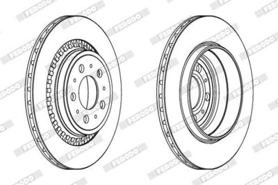 BREMSSCHEIBE FERODO DDF1551C 1