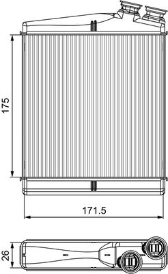 VALEO Kachelradiateur, interieurverwarming (811512)