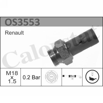 Датчик давления масла CALORSTAT by Vernet OS3553 для RENAULT RAPID