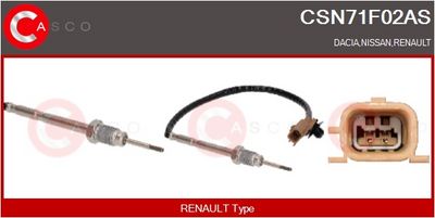 SENZOR TEMPERATURA GAZE EVACUARE CASCO CSN71F02AS