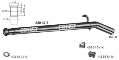 Rura wydechowa ERNST 520478