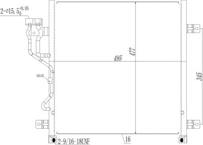 Конденсатор, кондиционер HART 619 486 для JEEP CHEROKEE