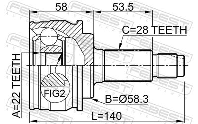 Joint Kit, drive shaft 0710-GVJB