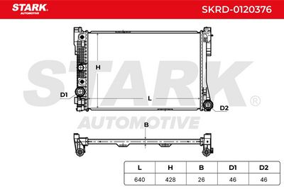 радиатор, охлаждане на двигателя STARK SKRD-0120376
