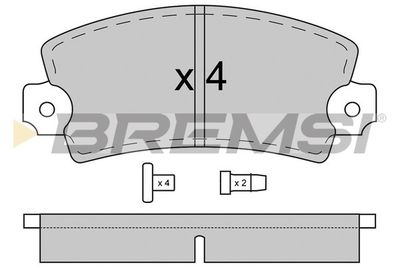 Комплект тормозных колодок, дисковый тормоз BREMSI BP2018 для RENAULT RODEO