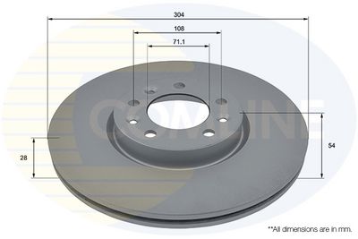 спирачен диск COMLINE ADC2848V