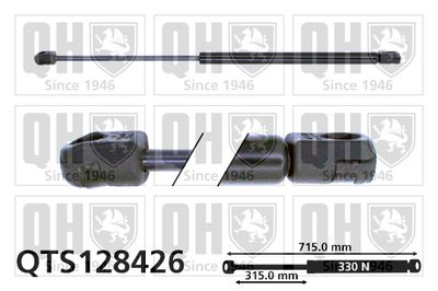 газов амортисьор, капак на двигателя QUINTON HAZELL QTS128426
