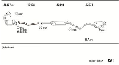 Układ wydechowy WALKER REK010955A