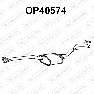 Предглушитель выхлопных газов VENEPORTE OP40574 для OPEL CALIBRA