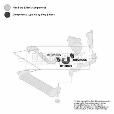 Charge Air Hose Borg & Beck BTH1021