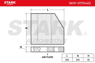 Филтър купе (поленов филтър) STARK SKIF-0170422