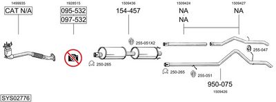 SISTEM DE ESAPAMENT BOSAL SYS02776