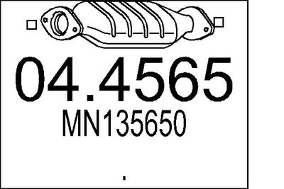 Катализатор MTS 04.4565 для MITSUBISHI OUTLANDER