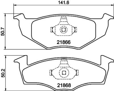 Комплект тормозных колодок, дисковый тормоз 8DB 355 007-891