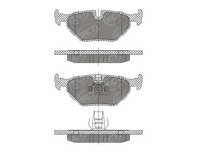 комплект спирачно феродо, дискови спирачки SCT - MANNOL SP 184 PR