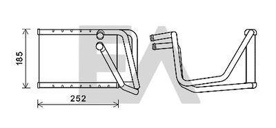 Теплообменник, отопление салона EACLIMA 45C28035 для HYUNDAI GRAND SANTA FE