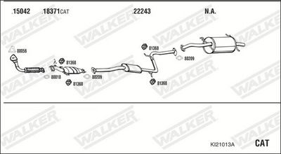 SISTEM DE ESAPAMENT WALKER KI21013A