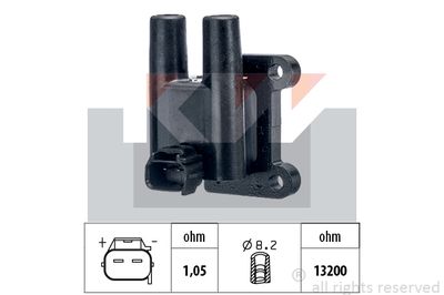 KW 470 582 Катушка зажигания  для HYUNDAI GETZ (Хендай Гетз)