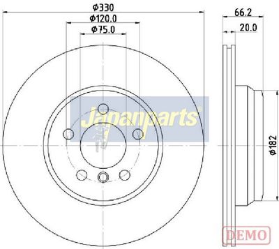 спирачен диск JAPANPARTS DP-0118C